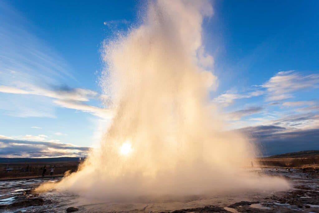 The Strokkur geothermal geyser, Golden Circle, Iceland